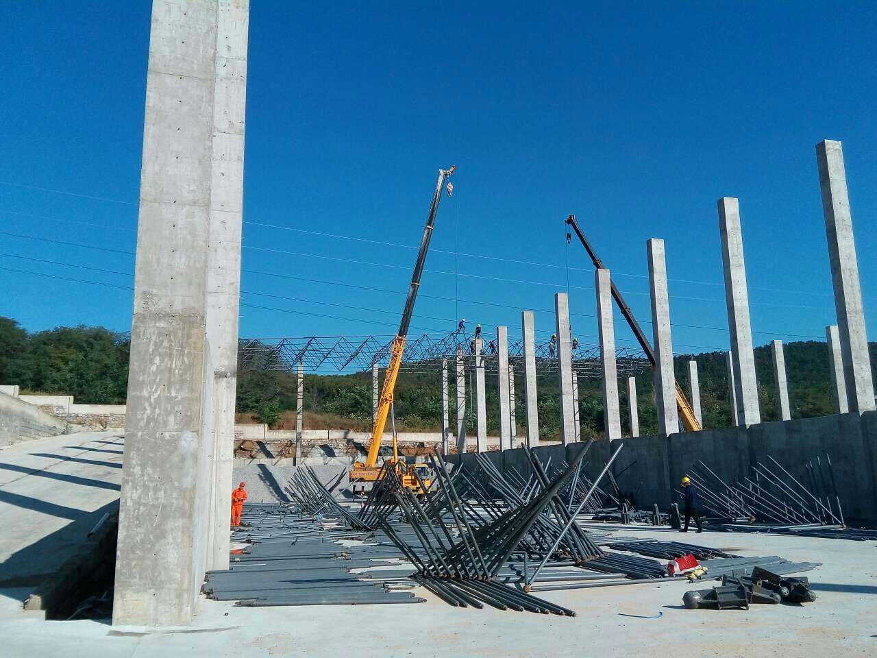 吴忠威海搅拌站网架